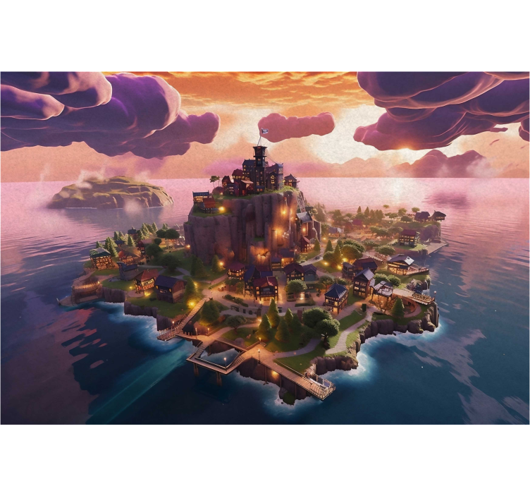 Fototapete Jugendzimmer Videospiel Insel - TenStickers