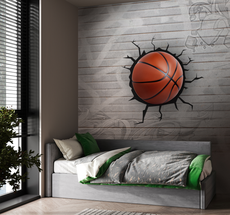 3D Fototapete Basketball-graffiti - TenStickers