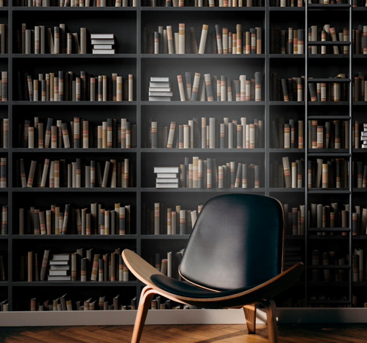 Fototapete 3D Bücherregale optische täuschung - TenStickers