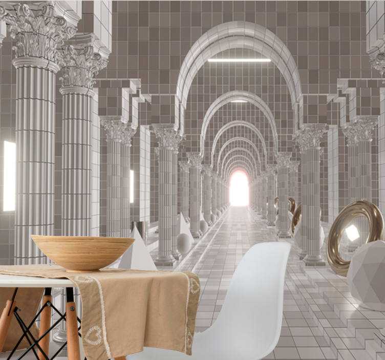 Fototapete 3D Spalten optische täuschung - TenStickers