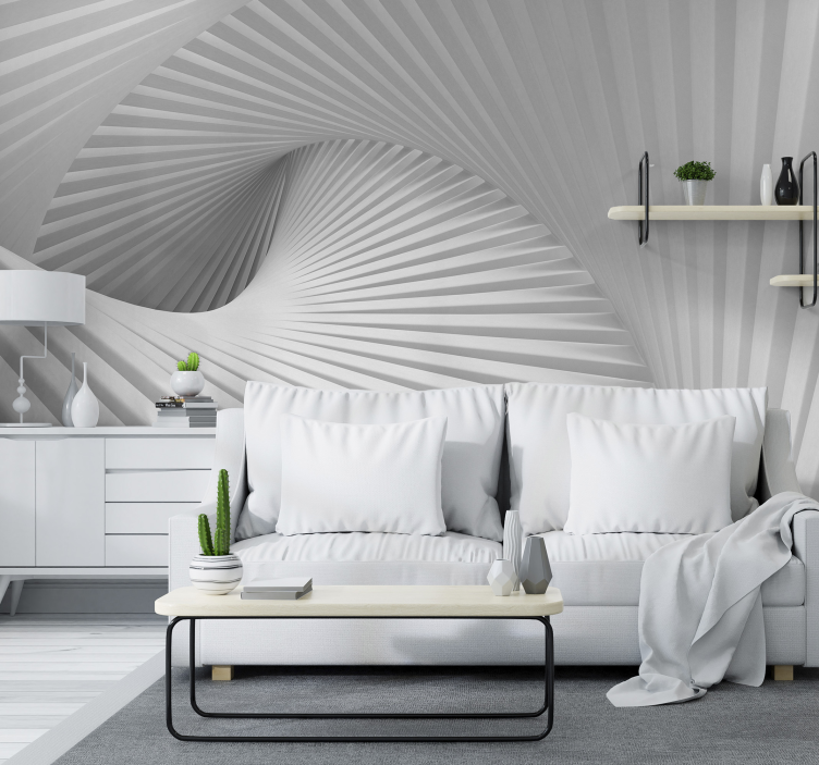 Wohnzimmer Fototapete 3D Wellen Design - TenStickers