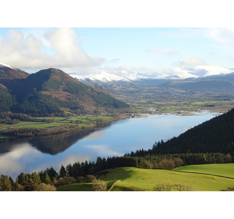 Fototapete See ruhige aussicht auf den see - TenStickers