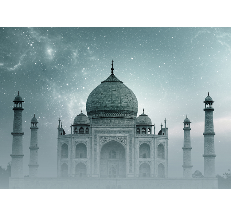 Taj mahal bei nacht Fototapete - TenStickers