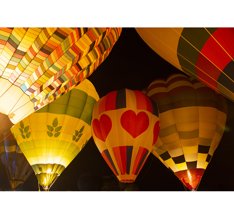 Fototapete Himmel herz-luftballons-flug - TenStickers