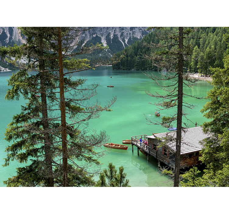 Blauer See Fototapete - TenStickers
