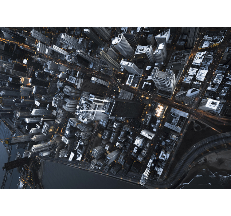 Fototapete städte urbaner blick auf die skyline - TenStickers