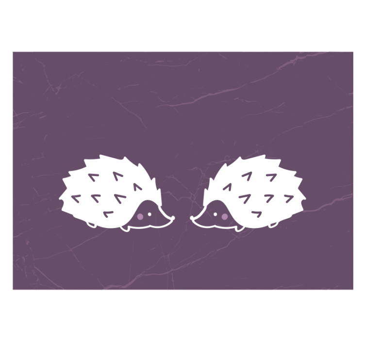 Fototapete tiere süßes igelpaar - TenStickers