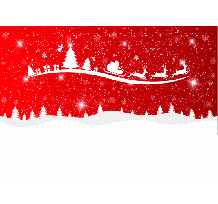 Fototapete weihnachten santa-schlitten-dekoration - TenStickers