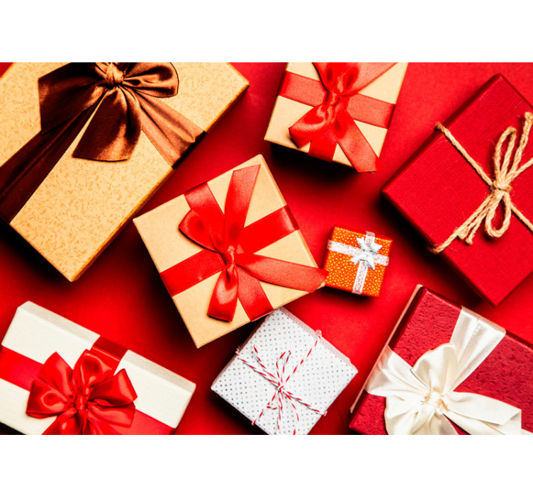 Fototapete Weihnachten festliches geschenkarrangement - TenStickers