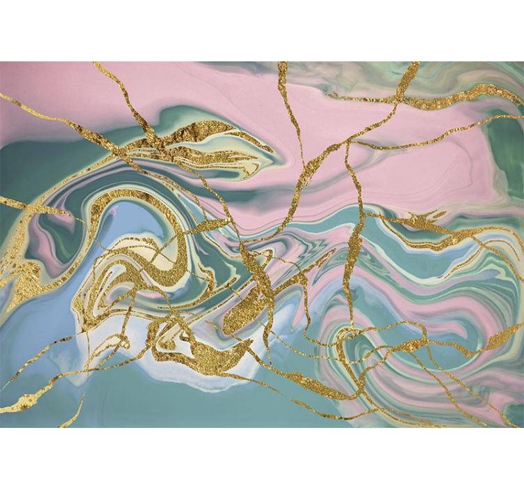 Fototapete abstrakt goldwirbel muster - TenStickers