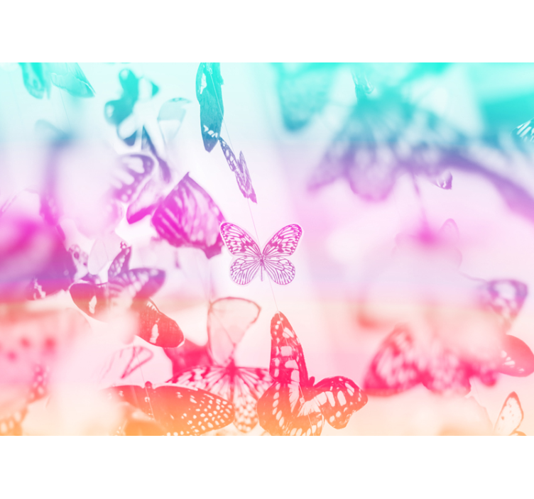 Fototapete blumen schmetterlingsgarten szene - TenStickers