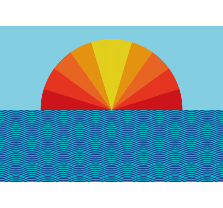 Fototapete Landschaft strahlendes horizontdesign - TenStickers