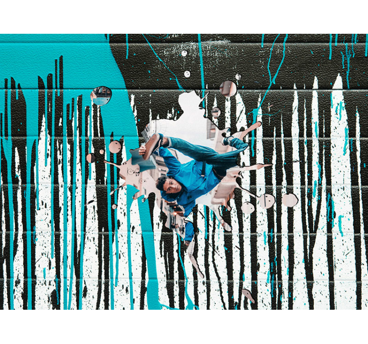 Fototapete personalisiert Fotomural im graffiti-stil mit foto - TenStickers