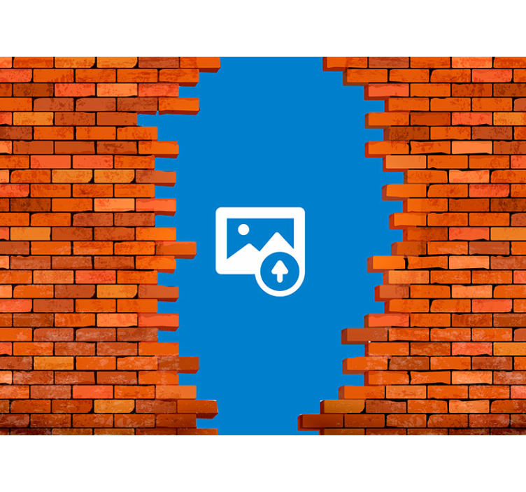 Fototapete personalisiert Loch in der wand mit foto - TenStickers