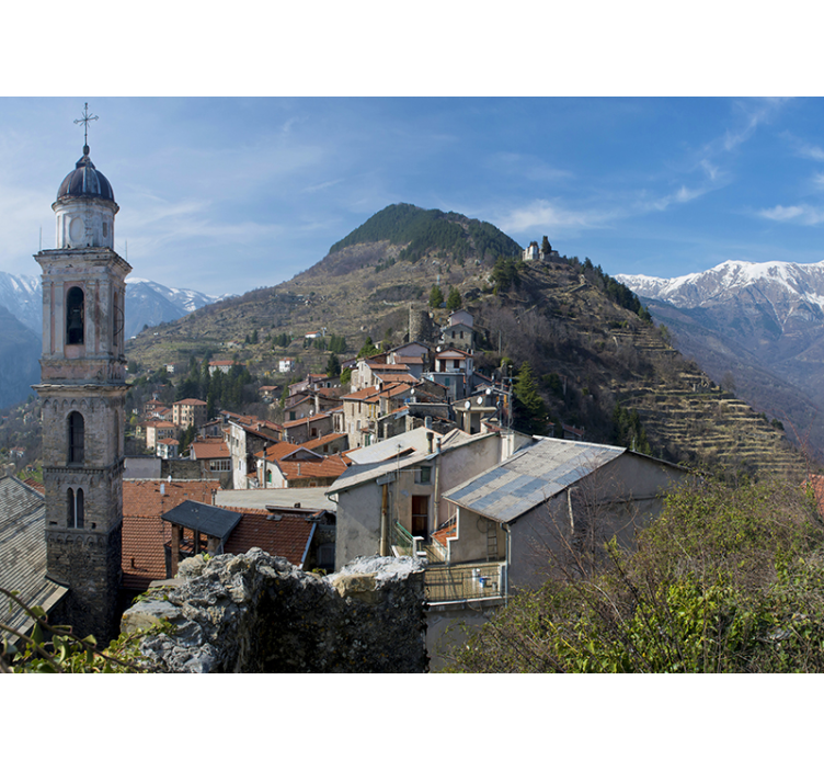 Fototapete musik akustik-gitarren landschaft - TenStickers