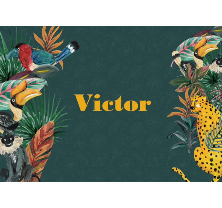 Fototapete Wald  personalisiert  Kinder Dschungel - TenStickers