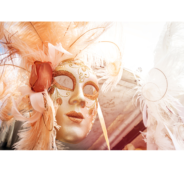 Fototapete liebe mit eleganter karnevalsmaske - TenStickers