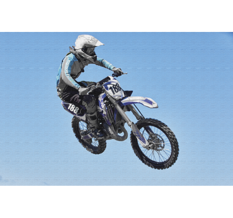 Fototapete Motorrad Extrem springendes motocross-wandbild - TenStickers