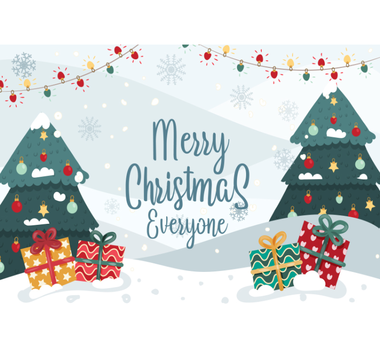 Fototapete Weihnachten weihnachtsbaum geschenke - TenStickers