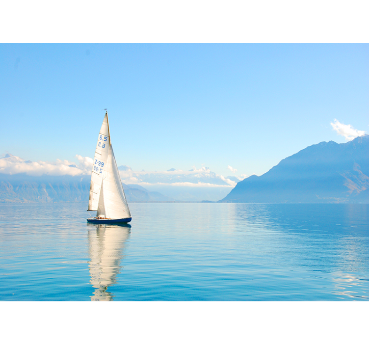 Fototapete meer segeln auf dem wasser - TenStickers