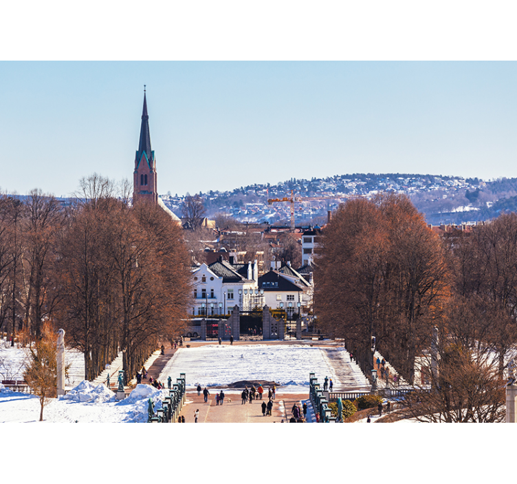 Fototapete Städte malerische stadtstraße - TenStickers
