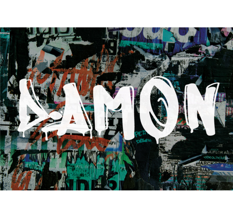 Fototapete Graffiti urbane schablonenkunst - TenStickers