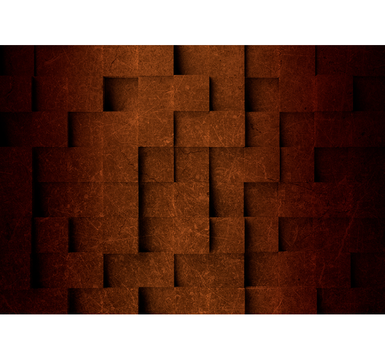 Fototapete 3D Braunes geometrisches mozaic - TenStickers