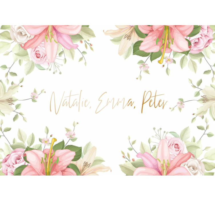 Fototapete Blumen personalisiertes blumenarrangement - TenStickers
