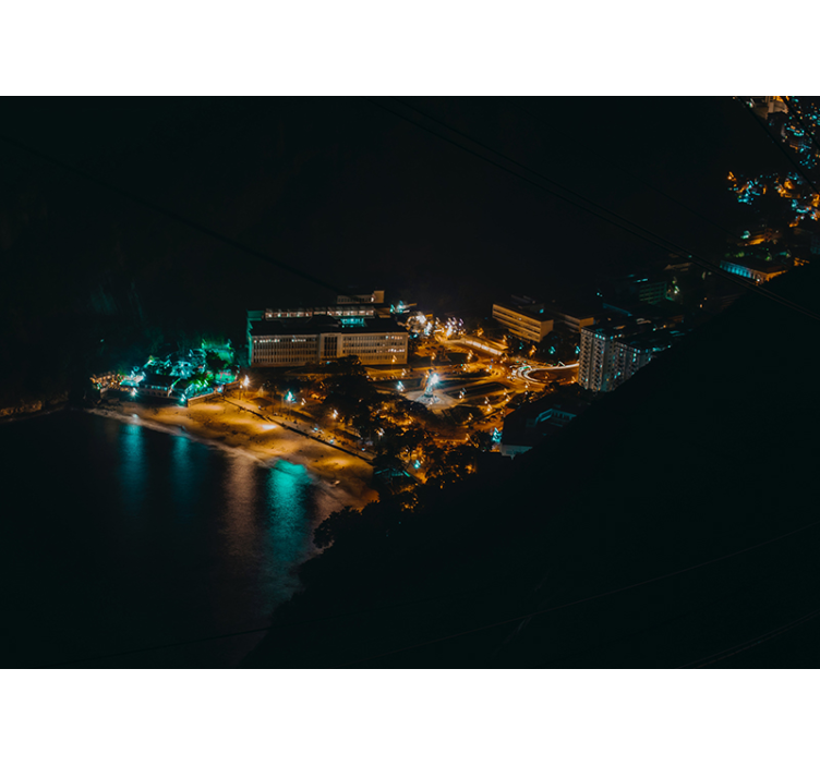 Fototapete städte nächtlicher stadtblick - TenStickers