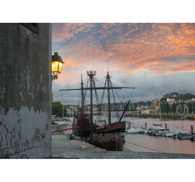 Fototapete Städte historischer schiffshafen - TenStickers