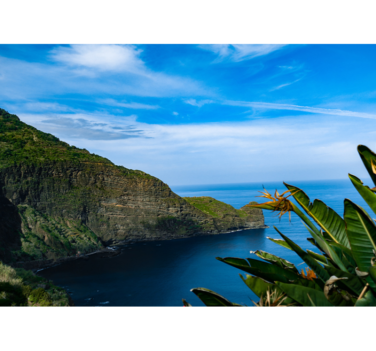 Fototapete landschaft meeresblick auf berge - TenStickers