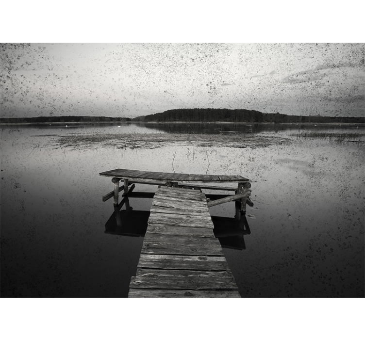 Fototapete landschaft mit malerischen hafenreflexionen - TenStickers