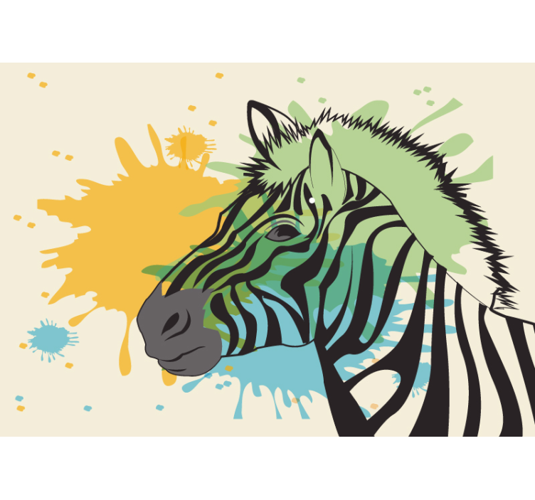 Fototapete tiere zebra spritzkunst - TenStickers