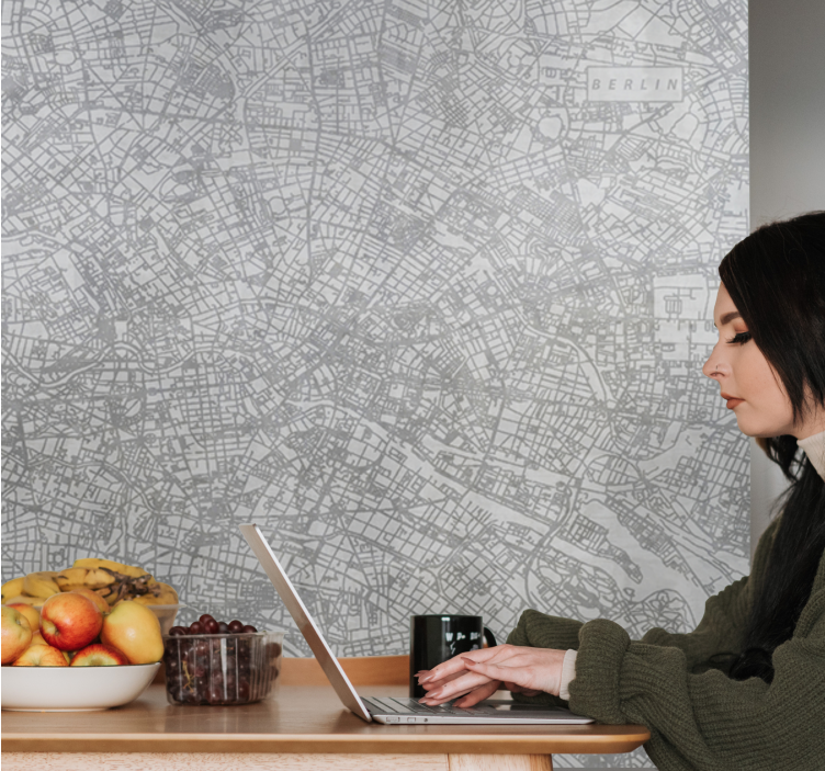 Fototapete Berlin Stadtplan berlin - TenStickers