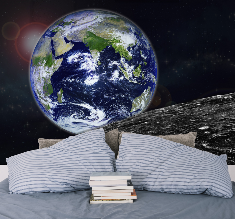 Blick auf die Erde Weltraum Wandtapete - TenStickers