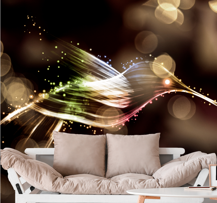 Fototapete abstrakt dynamische lichtwellen - TenStickers