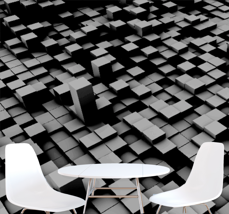 Fototapete abstrakt geometrische blockformationen - TenStickers