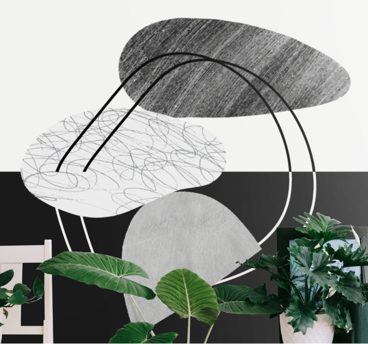 Fototapete abstrakt geometrische monochromformen - TenStickers