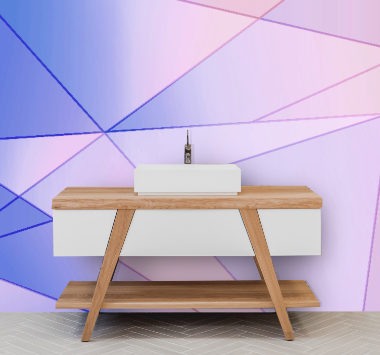 Fototapete abstrakt geometrisches farbenspiel - TenStickers