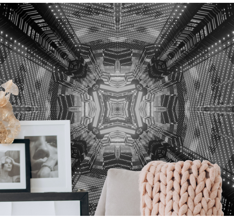 Fototapete abstrakt mit komplexen geometrischen mustern - TenStickers