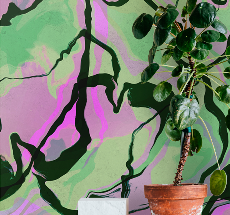 Fototapete abstrakt mit organischer formenkomposition - TenStickers