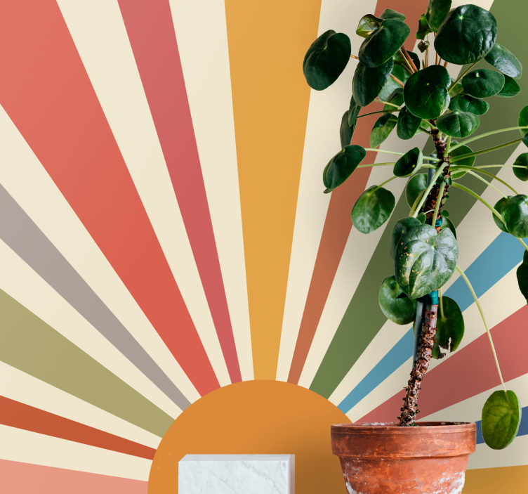 Fototapete abstrakt sonnenstrahlen muster - TenStickers