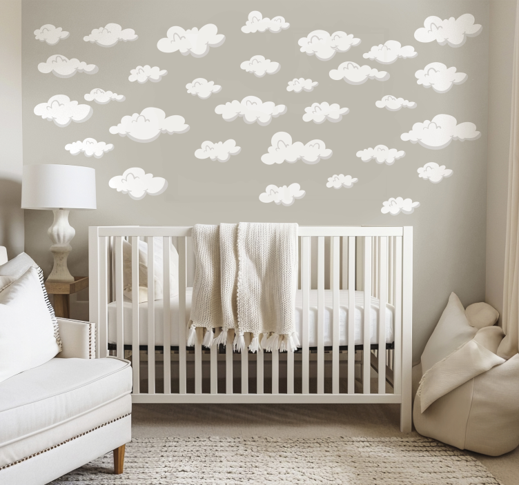 Fototapete Babyzimmer wolken muster - TenStickers