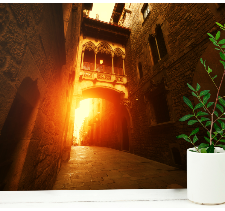 Fototapete barcelona historischer gotischer bogen - TenStickers