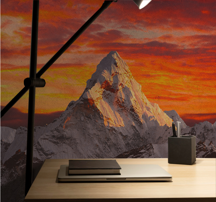 Fototapete Berge Sonnenuntergang in den bergen des himalaja - TenStickers