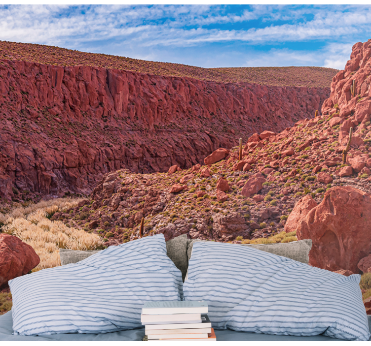 Fototapete Berge rote wüstenlandschaft - TenStickers