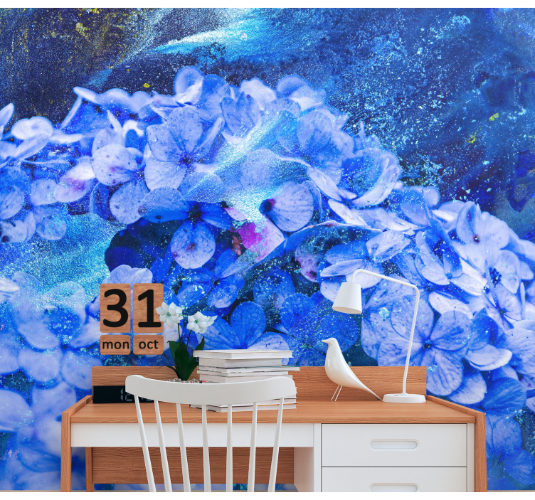 Fototapete Blumen blaues blumenarrangement - TenStickers