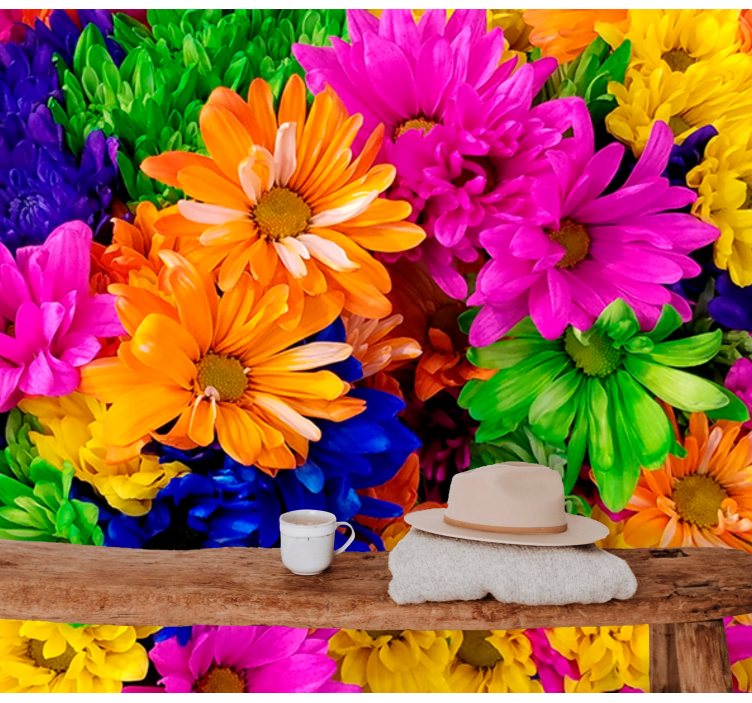 Fototapete blumen buntes botanisches arrangement - TenStickers