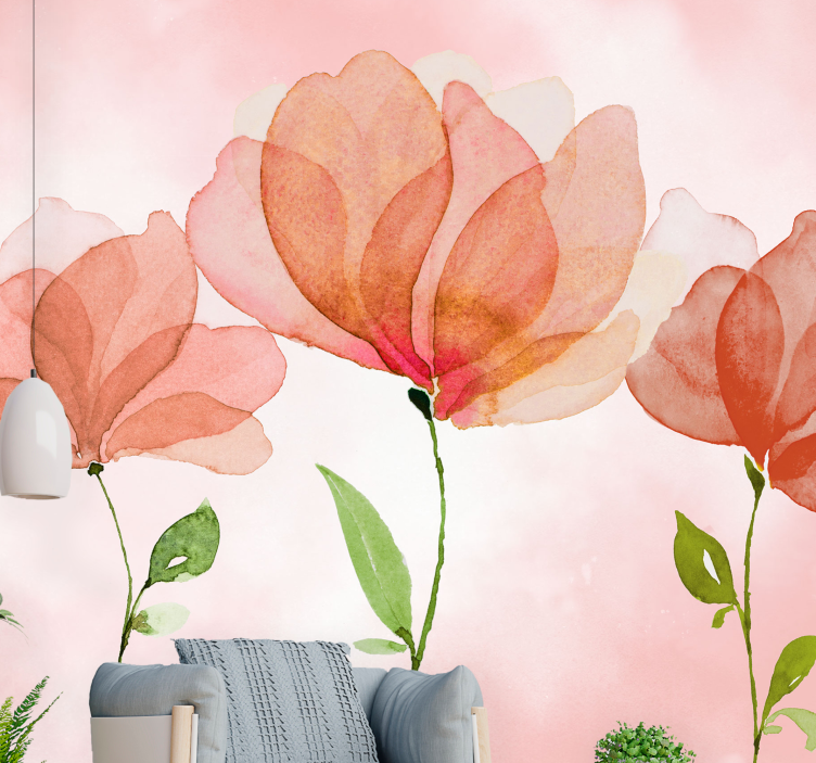 Fototapete blumen elegante blumendekoration - TenStickers