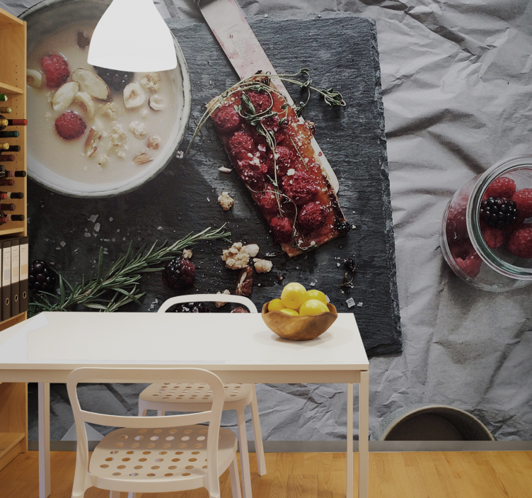 Fototapete blumen fruchtige beerenfreude - TenStickers